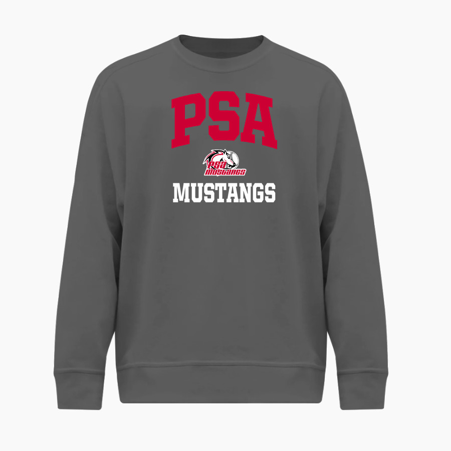 PSA Mustangs official sideline store <span class="pdp-name-mascot">PUTNAM SCIENCE ACADEMY Mustangs</span> BSN SPORTS Men's Cotton Rich Fleece Crew Neck