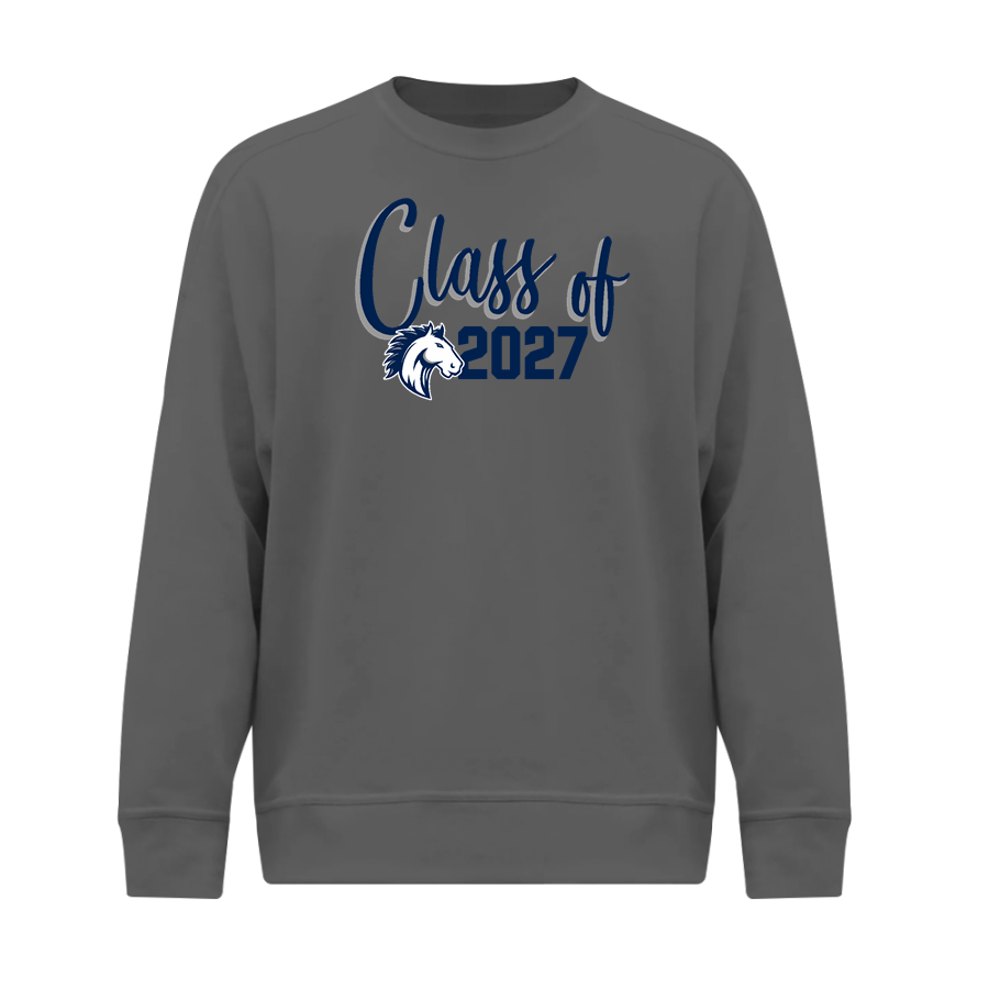 Grand Traverse Academy Mustangs <span class="pdp-name-mascot">Grand Traverse Academy Mustangs</span> BSN SPORTS Men's Cotton Rich Fleece Crew Neck