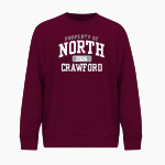 North Crawford Trojans BSN SPORTS Men's Cotton Rich Fleece Crew Neck Front Thumbnail