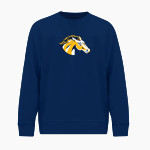 Breck Mustangs BSN SPORTS Men's Cotton Rich Fleece Crew Neck Front Thumbnail