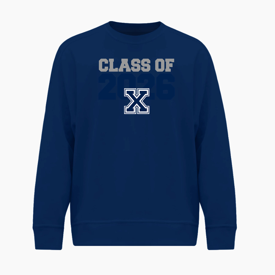 XAVIER HIGH SCHOOL HAWKS <span class="pdp-name-mascot">XAVIER HAWKS</span> BSN SPORTS Men's Cotton Rich Fleece Crew Neck