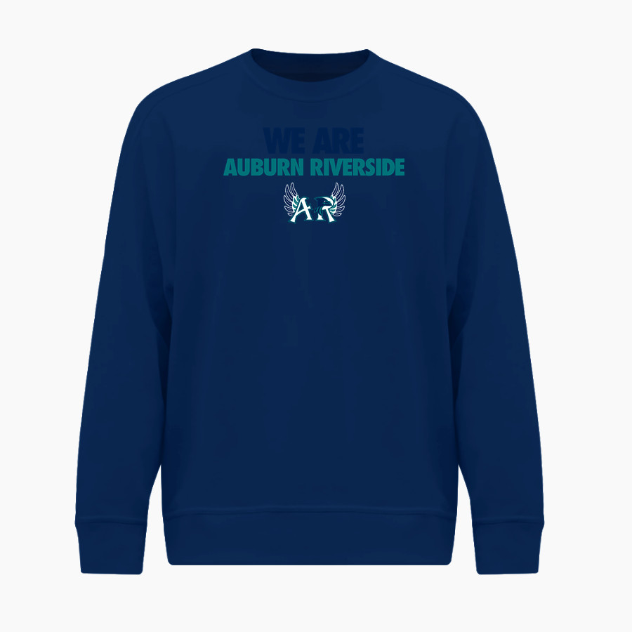 AUBURN RIVERSIDE HIGH SCHOOL RAVENS BSN SPORTS Men's Cotton Rich Fleece Crew Neck