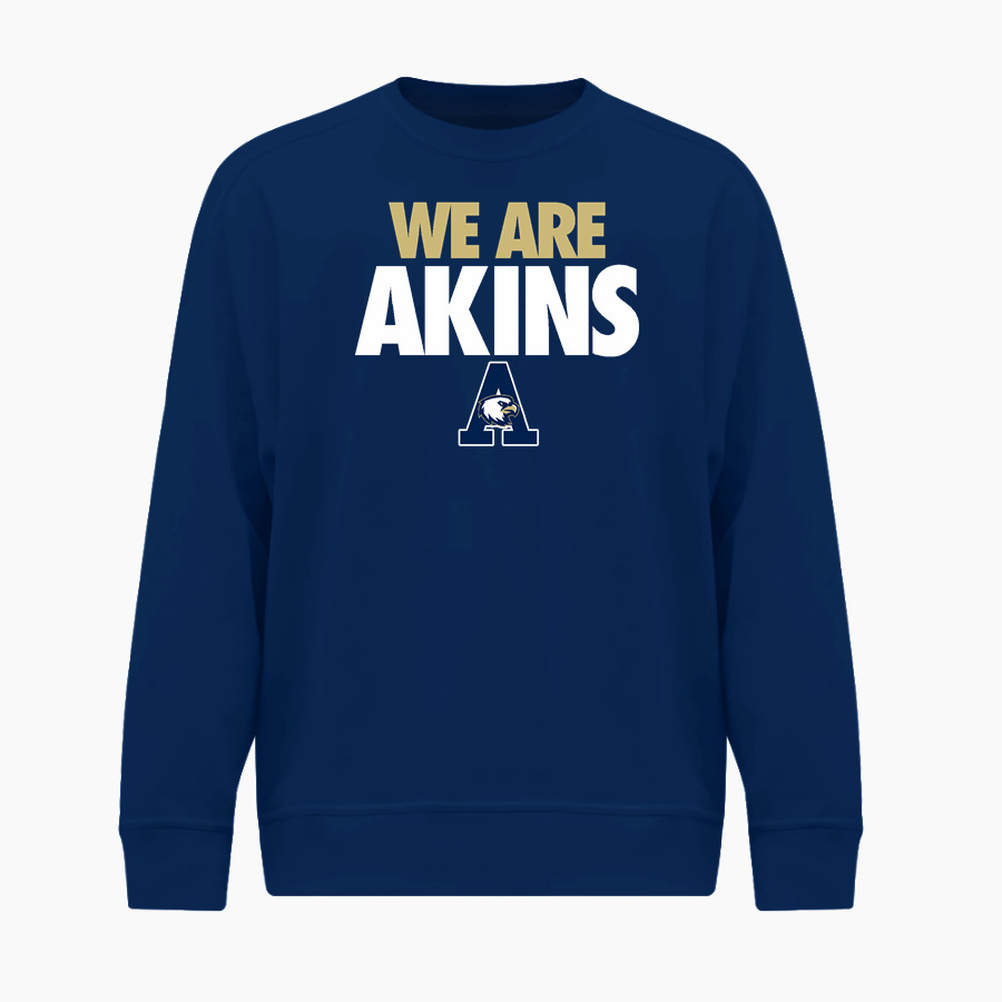 Akins Eagles <span class="pdp-name-mascot">Akins Eagles</span> BSN SPORTS Men's Cotton Rich Fleece Crew Neck