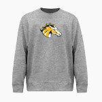 Breck Mustangs BSN SPORTS Men's Cotton Rich Fleece Crew Neck Front Thumbnail