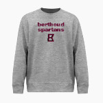 BERTHOUD HIGH SCHOOL SPARTANS BSN SPORTS Men's Cotton Rich Fleece Crew Neck Front Thumbnail