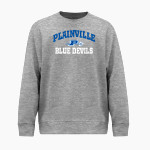 PLAINVILLE HIGH SCHOOL BLUE DEVILS BSN SPORTS Men's Cotton Rich Fleece Crew Neck Front Thumbnail