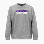 Defiance College Yellow Jackets BSN SPORTS Men's Cotton Rich Fleece Crew Neck Front Thumbnail