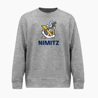 BSN SPORTS Men's Cotton Rich Fleece Crew Neck