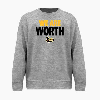 BSN SPORTS Men's Cotton Rich Fleece Crew Neck