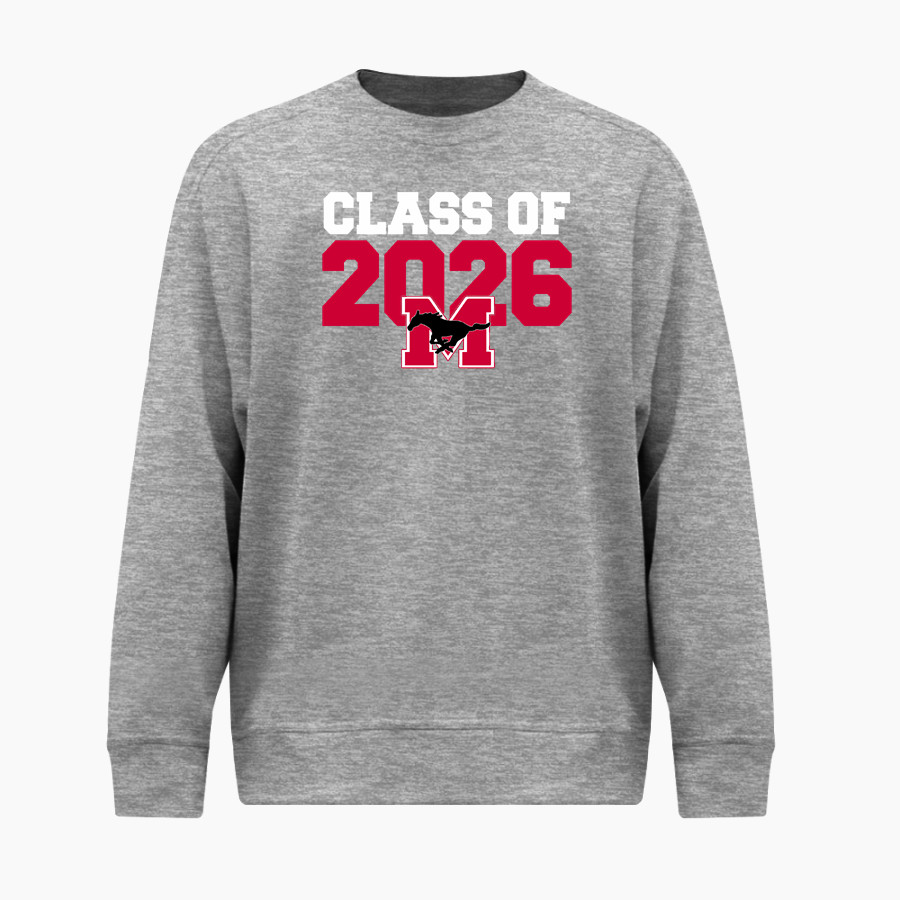 MUNSTER HIGH SCHOOL MUSTANGS <span class="pdp-name-mascot">MUNSTER MUSTANGS</span> BSN SPORTS Men's Cotton Rich Fleece Crew Neck