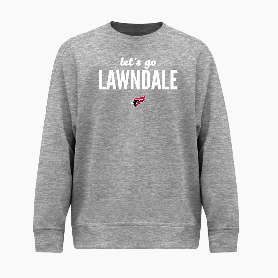 LAWNDALE HIGH SCHOOL CARDINALS <span class="pdp-name-mascot">LAWNDALE CARDINALS</span> BSN SPORTS Men's Cotton Rich Fleece Crew Neck