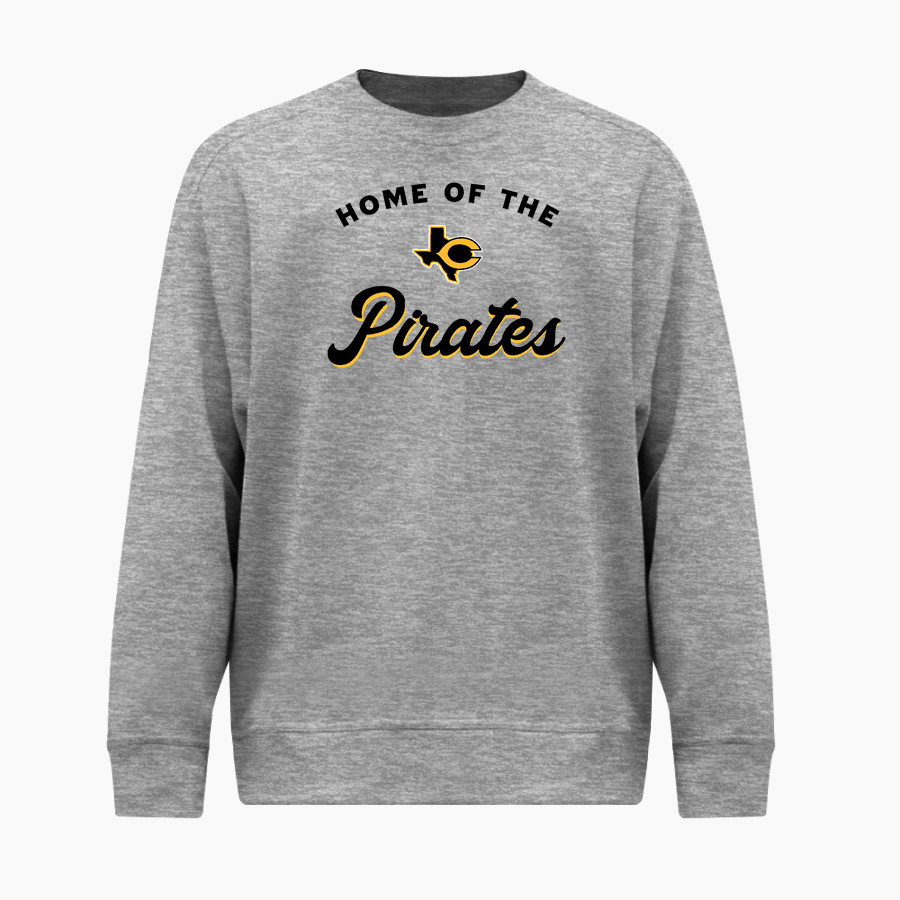 CRANDALL HIGH SCHOOL PIRATES BSN SPORTS Men's Cotton Rich Fleece Crew Neck