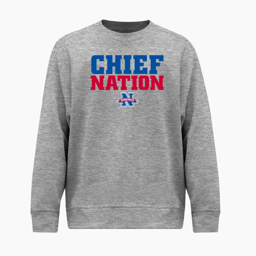 Nonnewaug Chiefs <span class="pdp-name-mascot">Nonnewaug Chiefs</span> BSN SPORTS Men's Cotton Rich Fleece Crew Neck