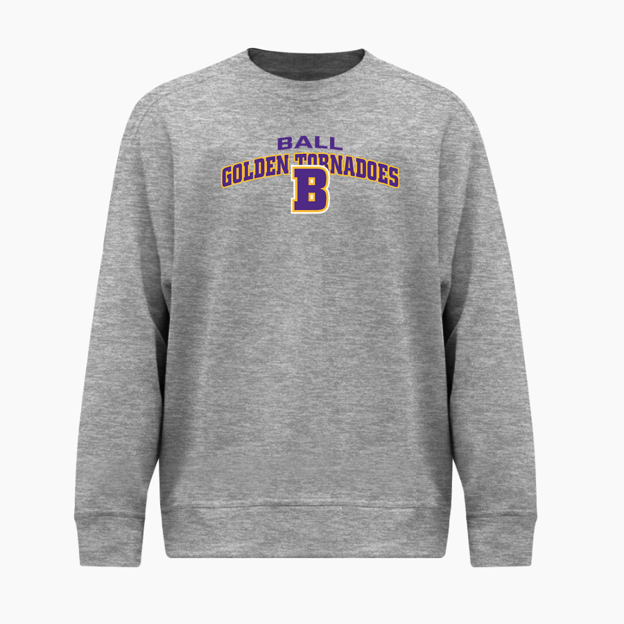 BALL HIGH SCHOOL GOLDEN TORNADOES BSN SPORTS Men's Cotton Rich Fleece Crew Neck
