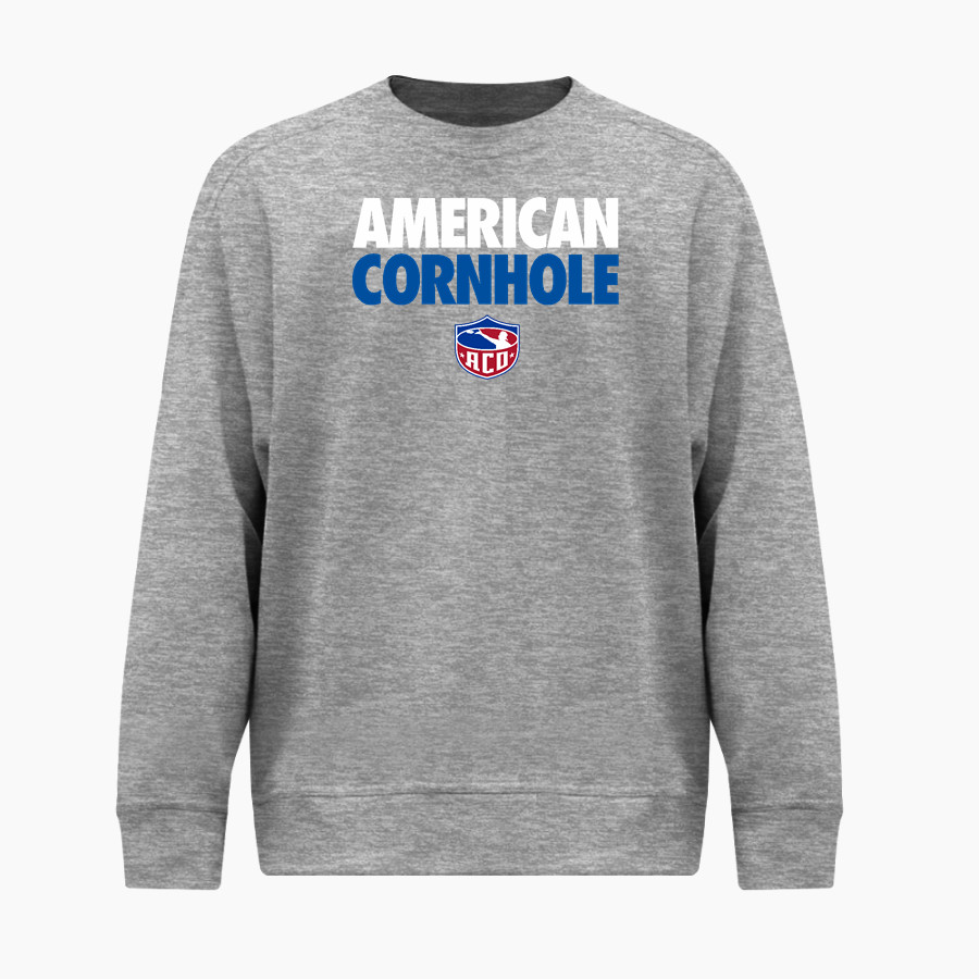 American Cornhole BSN SPORTS Men's Cotton Rich Fleece Crew Neck