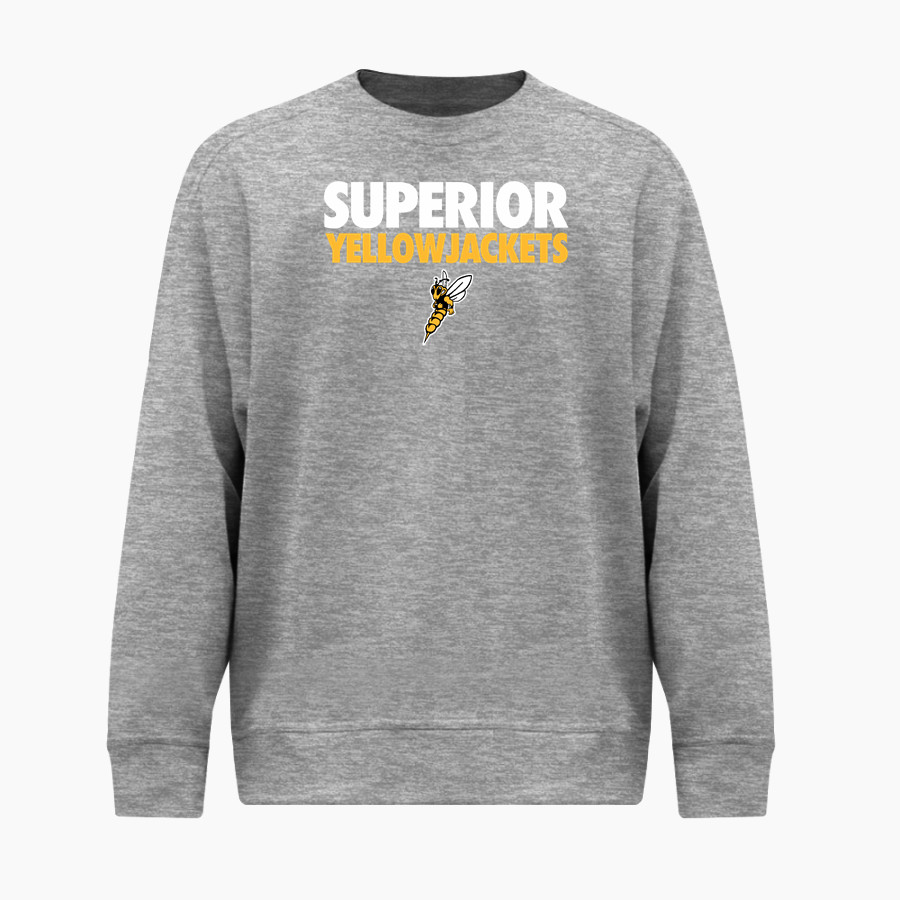Superior Yellowjackets <span class="pdp-name-mascot">UW Superior Yellowjackets</span> BSN SPORTS Men's Cotton Rich Fleece Crew Neck