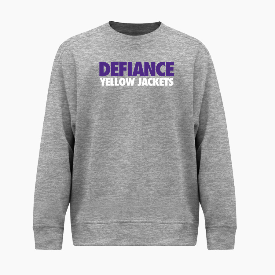 Defiance College Yellow Jackets BSN SPORTS Men's Cotton Rich Fleece Crew Neck