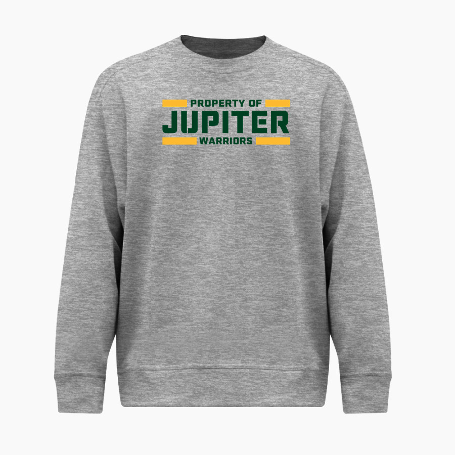 JUPITER HIGH SCHOOL WARRIORS <span class="pdp-name-mascot">JUPITER WARRIORS</span> BSN SPORTS Men's Cotton Rich Fleece Crew Neck