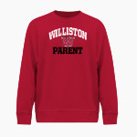 WILLISTON HIGH SCHOOL RED DEVILS BSN SPORTS Men's Cotton Rich Fleece Crew Neck Front Thumbnail