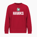APIS Hawks BSN SPORTS Men's Cotton Rich Fleece Crew Neck Front Thumbnail