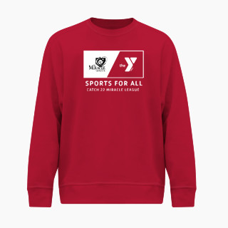 BSN SPORTS Men's Cotton Rich Fleece Crew Neck