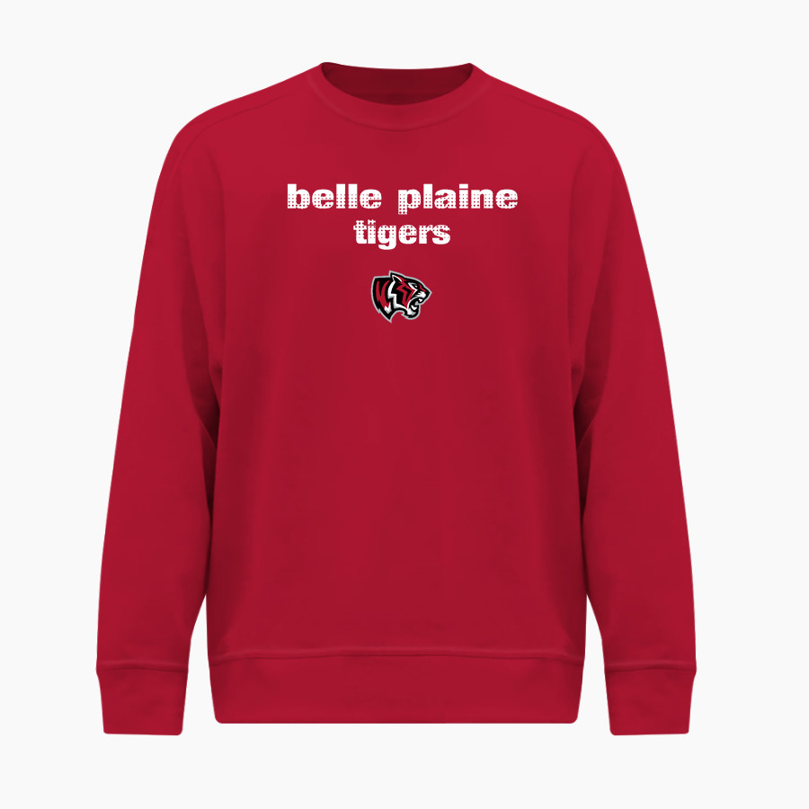 Belle Plaine Tigers BSN SPORTS Men's Cotton Rich Fleece Crew Neck