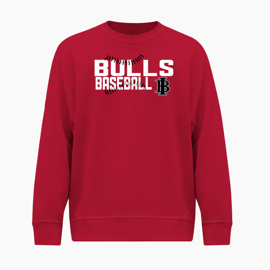 Indiana Bulls Baseball The Official Online Store BSN SPORTS Men's Cotton Rich Fleece Crew Neck