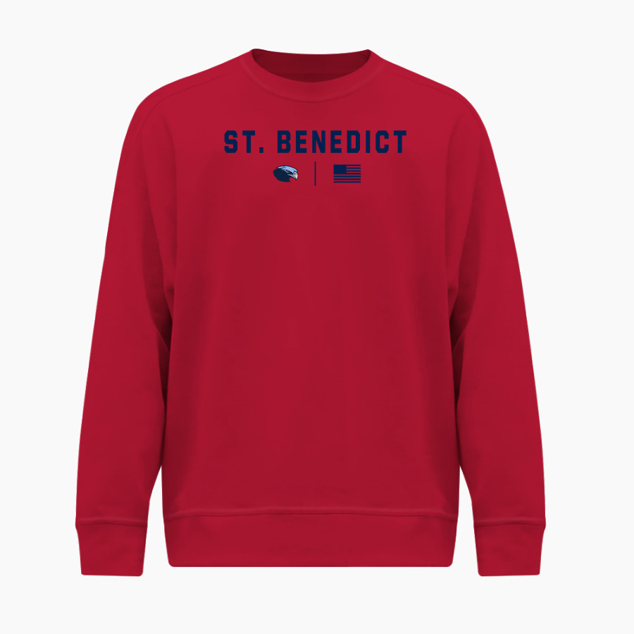 St. Benedict Eagles BSN SPORTS Men's Cotton Rich Fleece Crew Neck