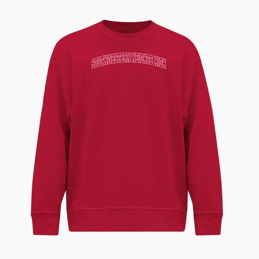 SOUTHWESTERN HEIGHTS HIGH MUSTANGS <span class="pdp-name-mascot">SOUTHWESTERN HEIGHTS HIGH MUSTANGS</span> BSN SPORTS Men's Cotton Rich Fleece Crew Neck
