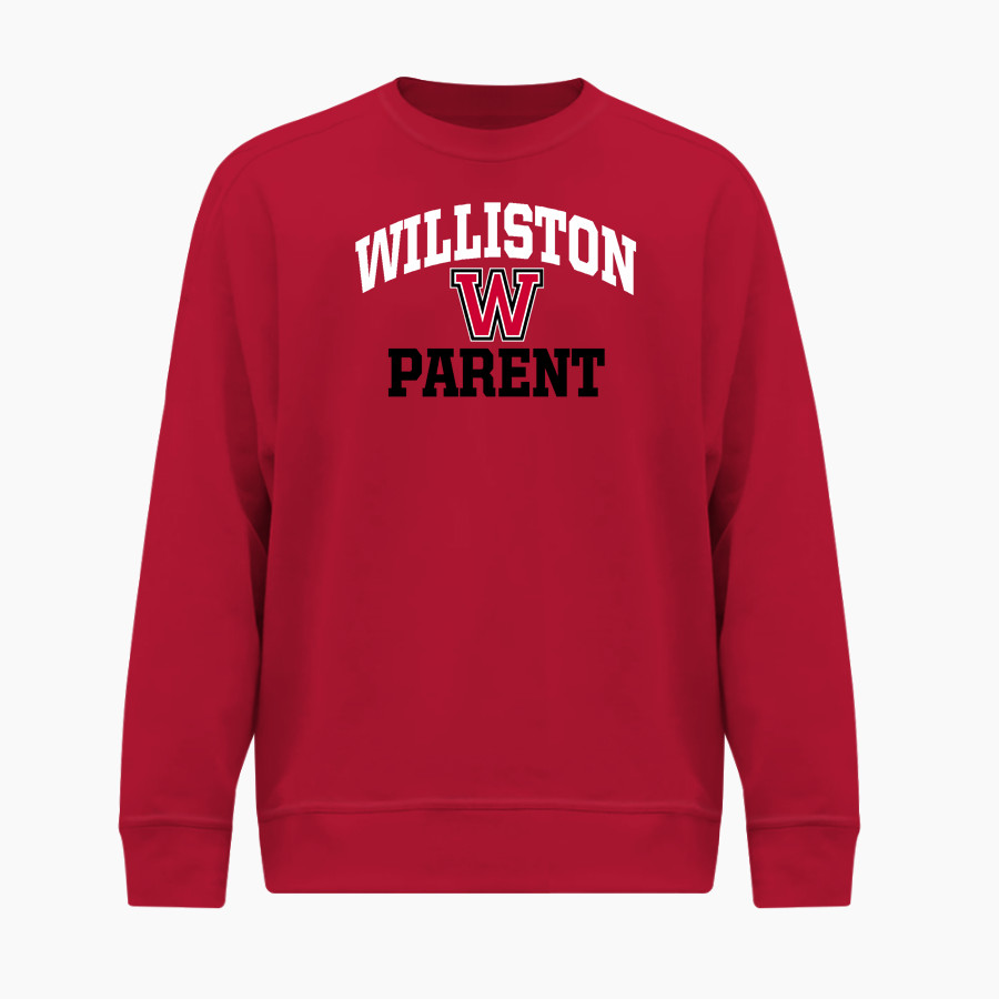 WILLISTON HIGH SCHOOL RED DEVILS BSN SPORTS Men's Cotton Rich Fleece Crew Neck