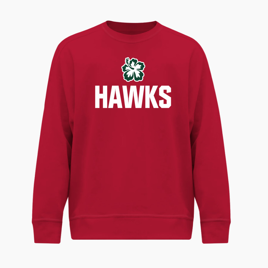 APIS Hawks BSN SPORTS Men's Cotton Rich Fleece Crew Neck