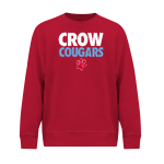CROW HIGH SCHOOL Cougars Online Store <span class="pdp-name-mascot">CROW COUGARS</span> BSN SPORTS Men's Cotton Rich Fleece Crew Neck Front Thumbnail