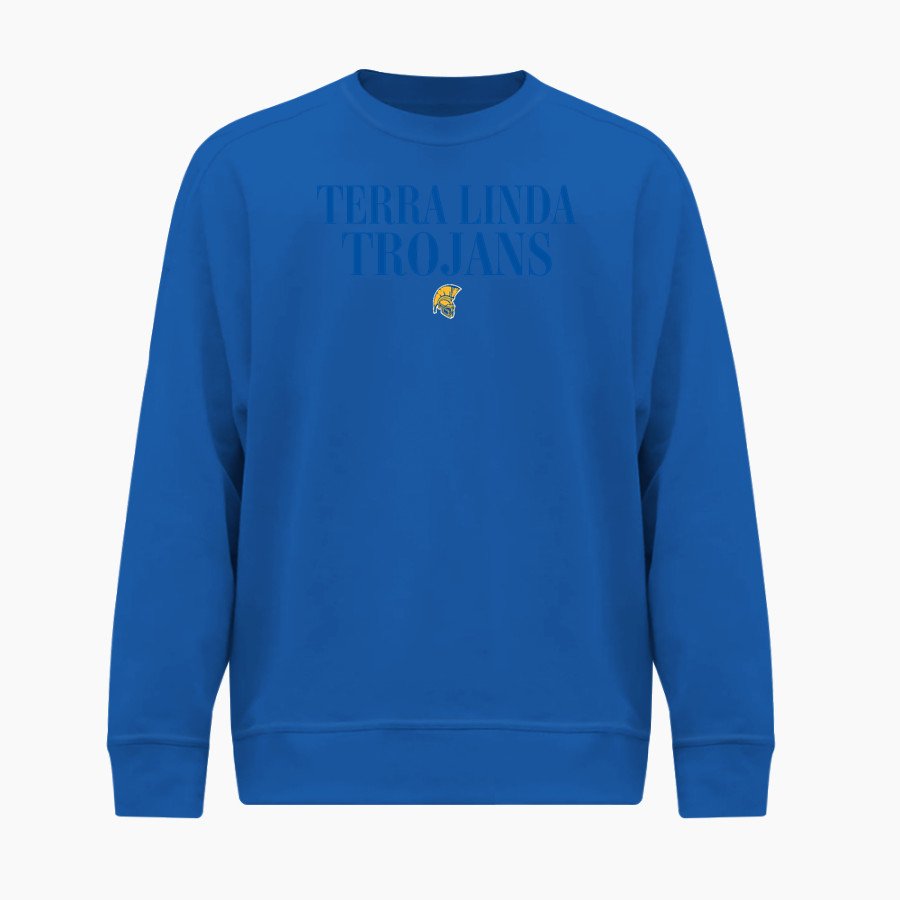 Terra Linda Trojans BSN SPORTS Men's Cotton Rich Fleece Crew Neck