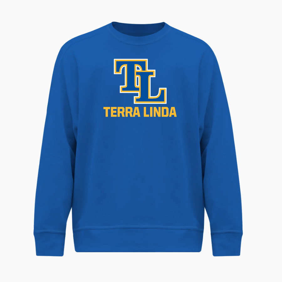 Terra Linda Trojans BSN SPORTS Men's Cotton Rich Fleece Crew Neck