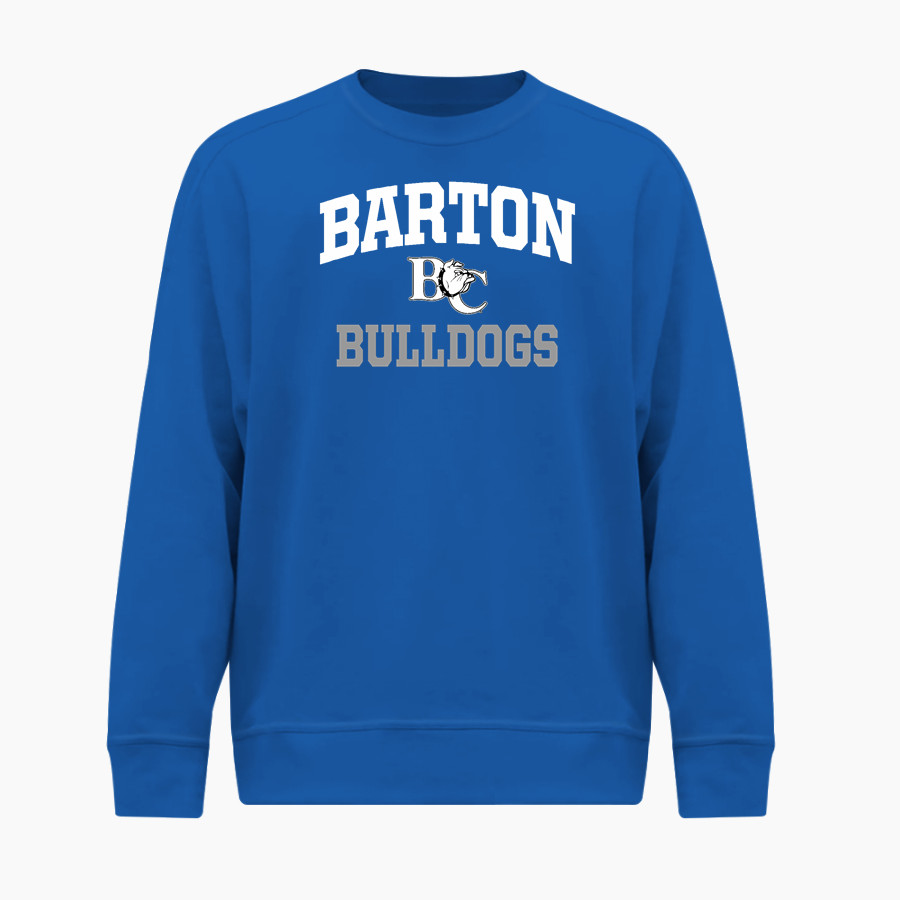 Barton College Official Store of the Bulldogs <span class="pdp-name-mascot">Barton Bulldogs</span> BSN SPORTS Men's Cotton Rich Fleece Crew Neck