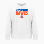 Riverton Hawks BSN SPORTS Men's Cotton Rich Fleece Crew Neck Front Thumbnail