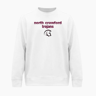 BSN SPORTS Men's Cotton Rich Fleece Crew Neck