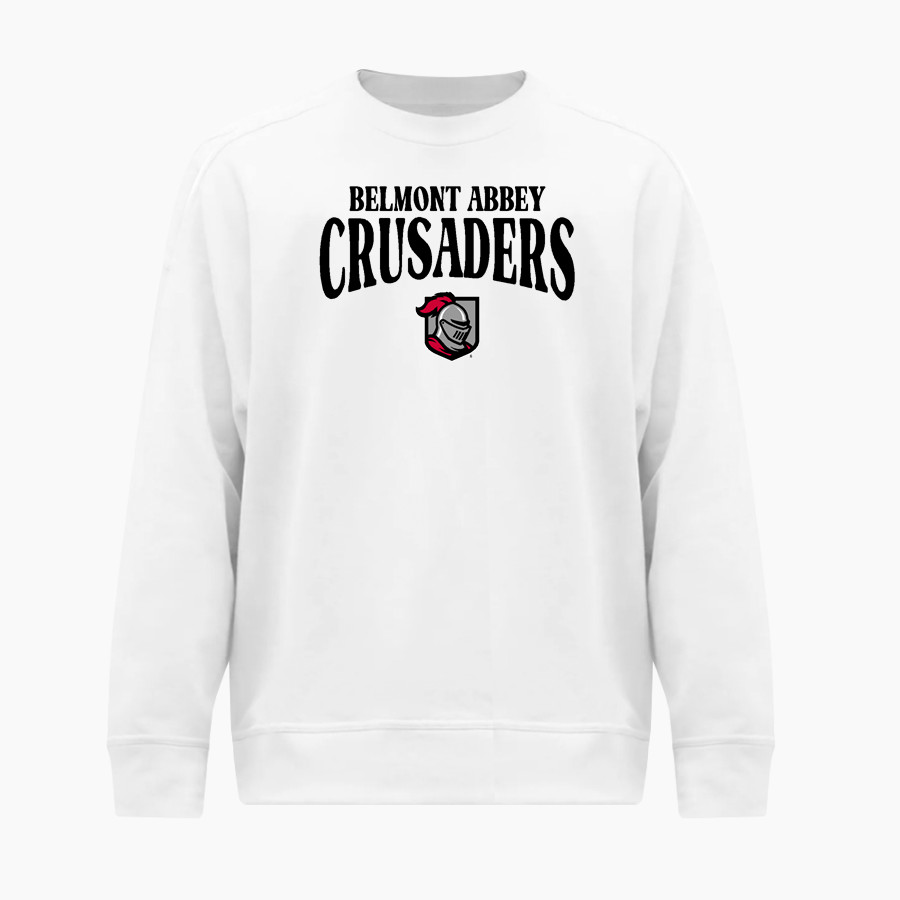 Belmont Abbey College The Official Store of the Crusaders <span class="pdp-name-mascot">Belmont Abbey Crusaders</span> BSN SPORTS Men's Cotton Rich Fleece Crew Neck