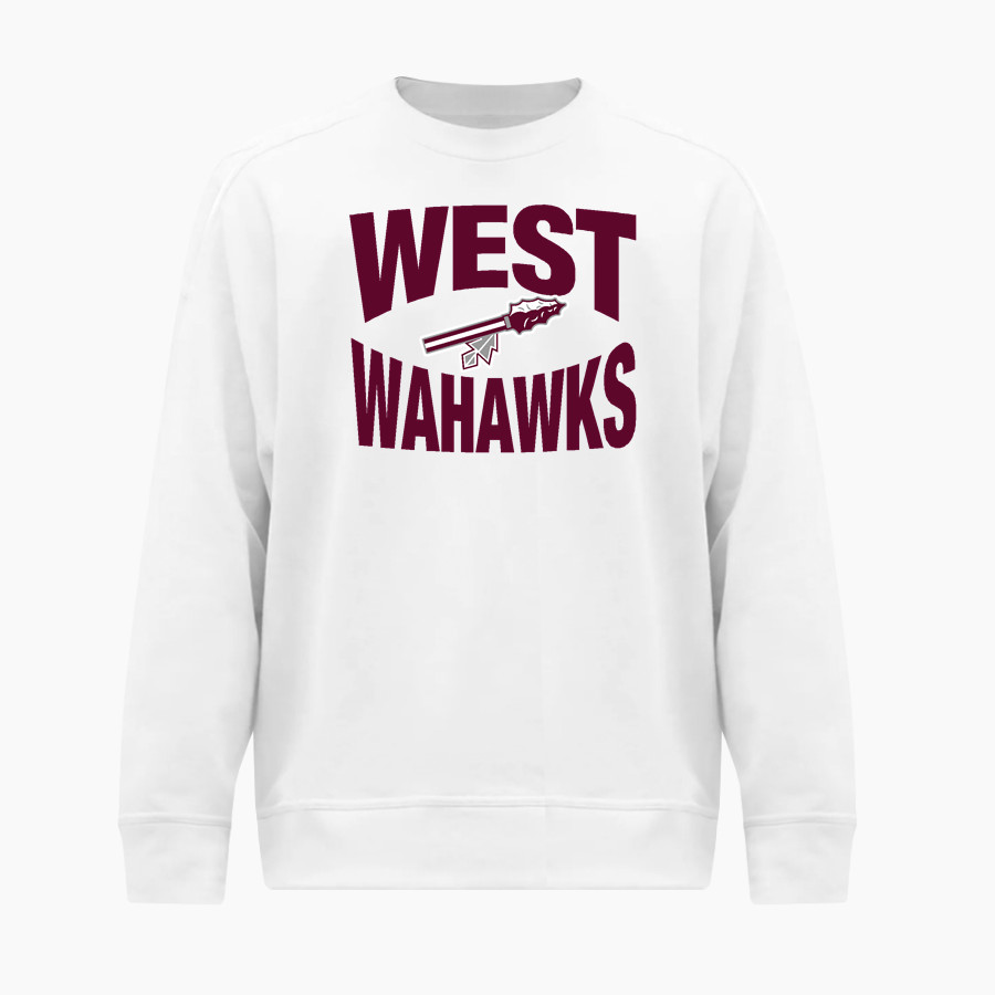 WEST HIGH SCHOOL WAHAWKS <span class="pdp-name-mascot">WEST WAHAWKS</span> BSN SPORTS Men's Cotton Rich Fleece Crew Neck