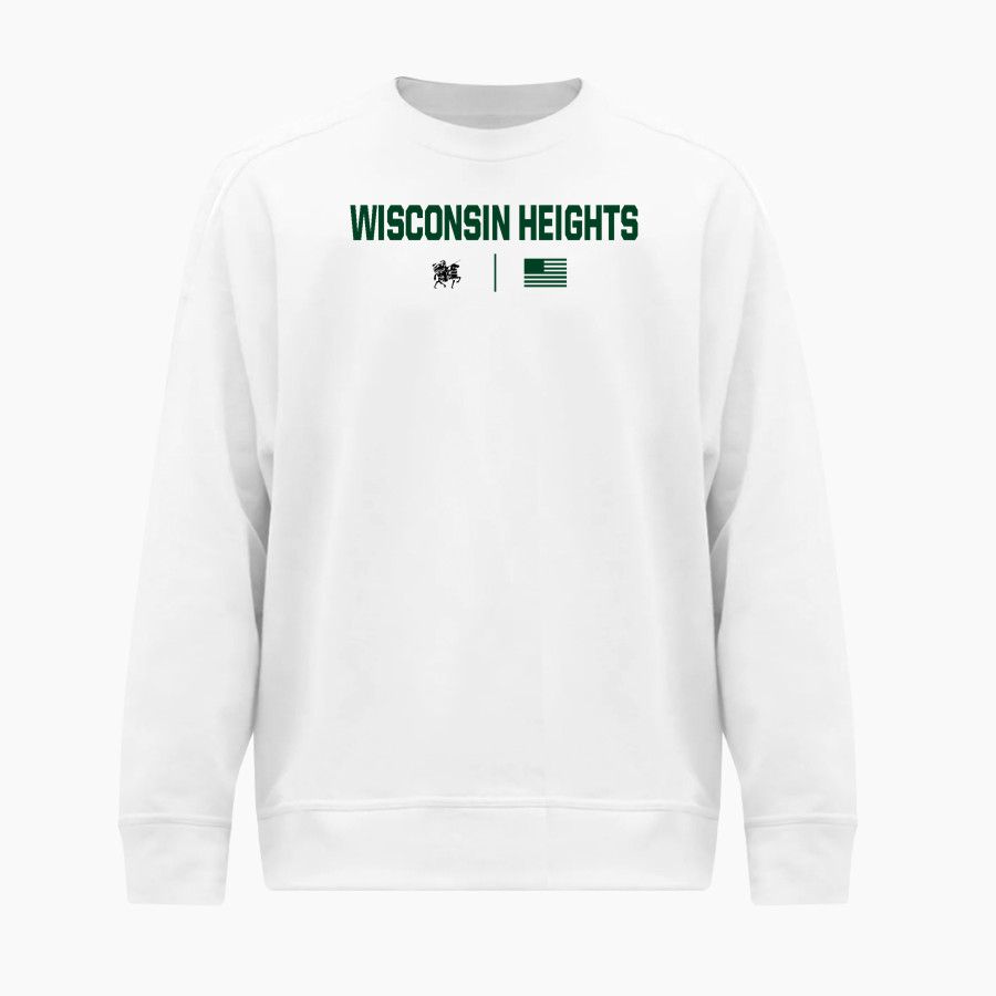 Wisconsin Heights High School Vanguards BSN SPORTS Men's Cotton Rich Fleece Crew Neck