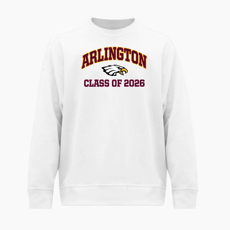 ARLINGTON HIGH SCHOOL EAGLES BSN SPORTS Men's Cotton Rich Fleece Crew Neck