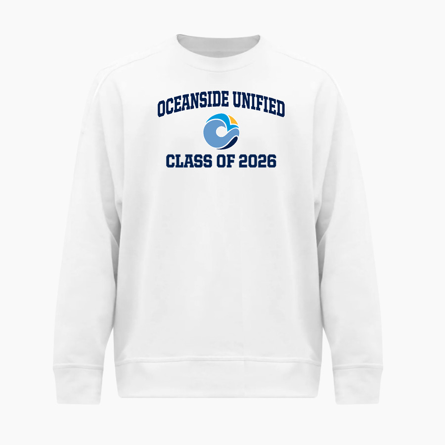 OCEANSIDE UNIFIED OCEANSIDE UNIFIED <span class="pdp-name-mascot">OCEANSIDE UNIFIED SCHOOL DISTRICT</span> BSN SPORTS Men's Cotton Rich Fleece Crew Neck