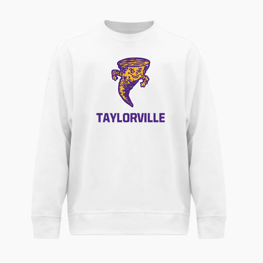 TAYLORVILLE HIGH SCHOOL TORNADOES <span class="pdp-name-mascot">TAYLORVILLE TORNADOES</span> BSN SPORTS Men's Cotton Rich Fleece Crew Neck