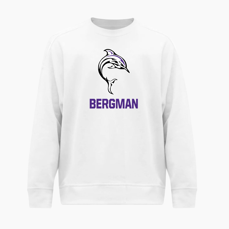 Bergman Dolphins <span class="pdp-name-mascot">Frank V. Bergman Elementary Dolphins</span> BSN SPORTS Men's Cotton Rich Fleece Crew Neck
