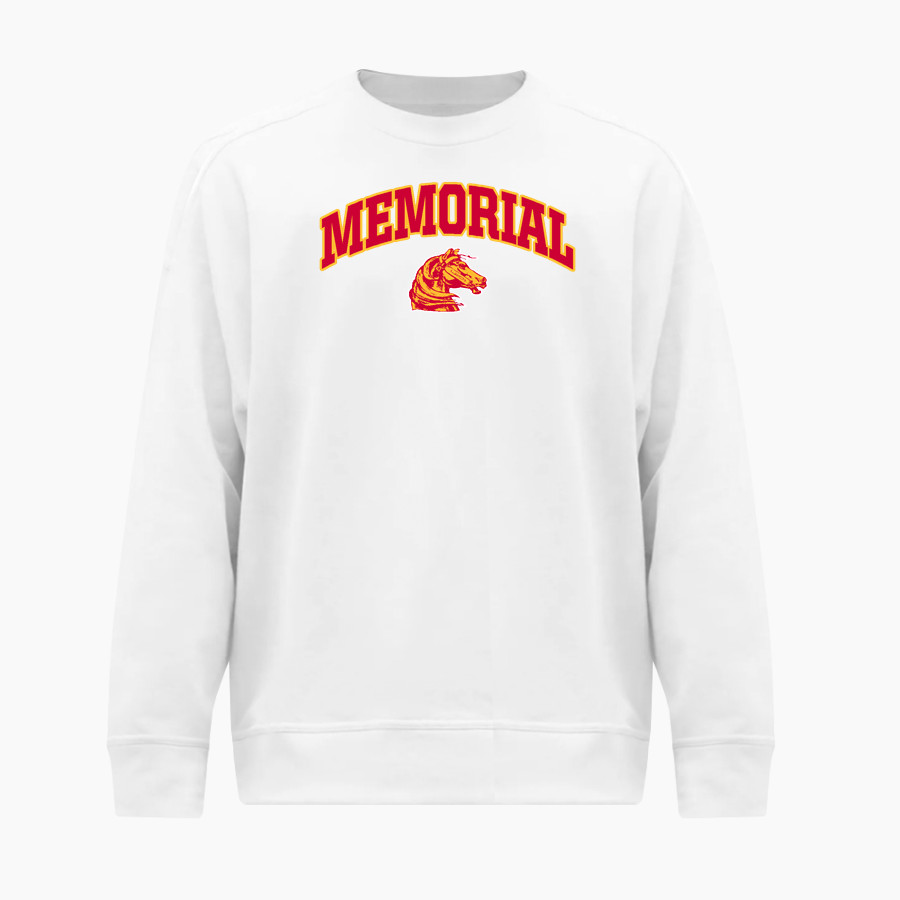 MEMORIAL HIGH SCHOOL CHARGERS <span class="pdp-name-mascot">MEMORIAL CHARGERS</span> BSN SPORTS Men's Cotton Rich Fleece Crew Neck