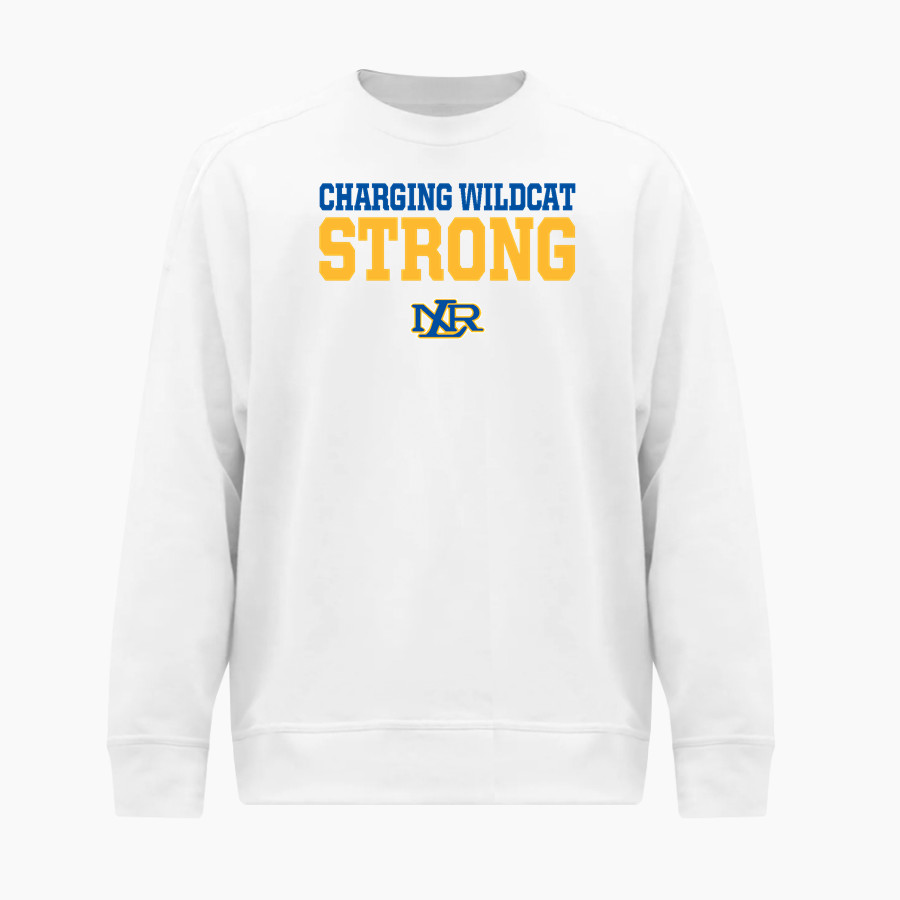 NORTH LITTLE ROCK HIGH SCHOOL CHARGING WILDCATS BSN SPORTS Men's Cotton Rich Fleece Crew Neck