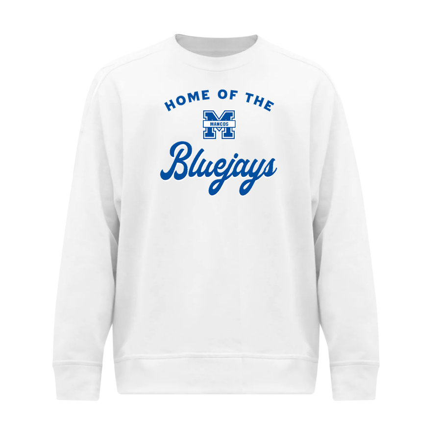 MANCOS HIGH SCHOOL BLUEJAYS <span class="pdp-name-mascot">MANCOS BLUEJAYS</span> BSN SPORTS Men's Cotton Rich Fleece Crew Neck