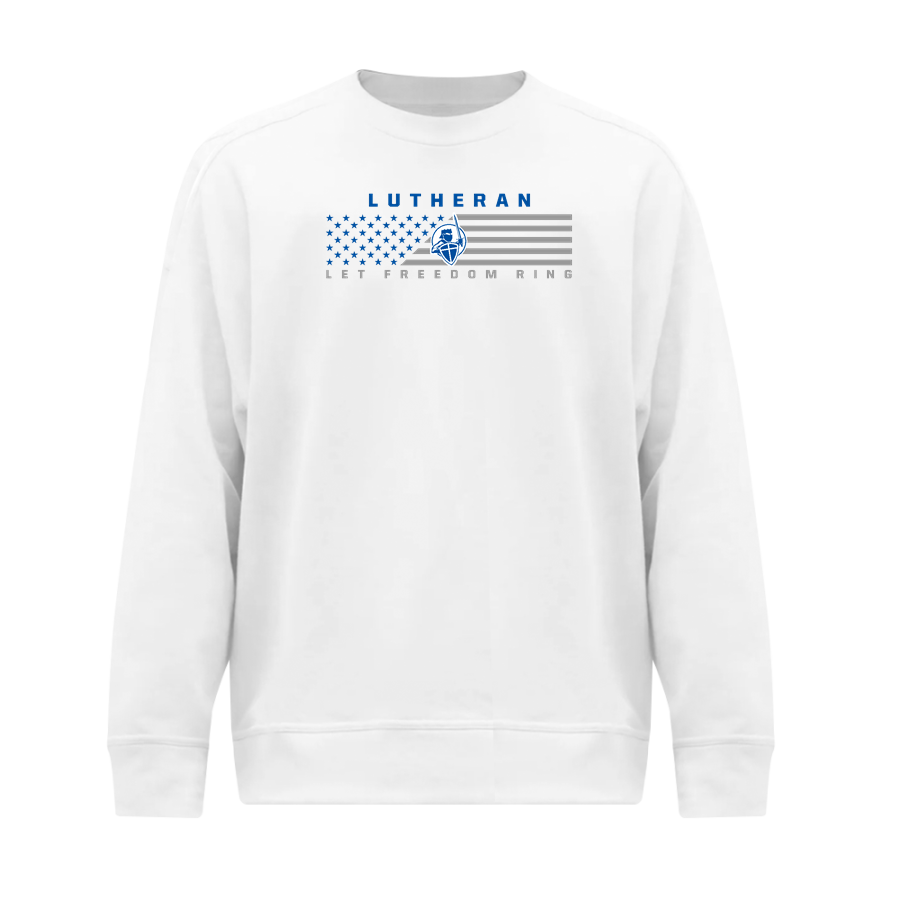 LUTHERAN HIGH SCHOOL CRUSADERS <span class="pdp-name-mascot">LUTHERAN CRUSADERS</span> BSN SPORTS Men's Cotton Rich Fleece Crew Neck