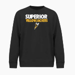 Superior Yellowjackets <span class="pdp-name-mascot">UW Superior Yellowjackets</span> BSN SPORTS Youth Cotton Rich Fleece Crew Neck Front Thumbnail