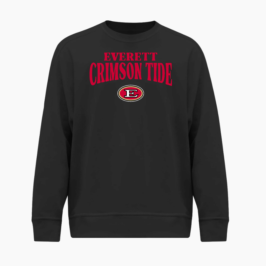 EVERETT HIGH SCHOOL CRIMSON TIDE BSN SPORTS Youth Cotton Rich Fleece Crew Neck